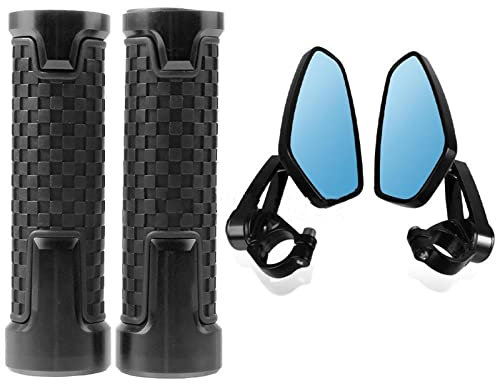 Universal-Motorradspiegel 78 '' 22MM Lenkerendenspiegel Lenkerseitenrückspiegel Für SUZUKI SV 650 650S SV650 SV650S KATANA Compatible Motorradspiegel (Farbe : Gray)