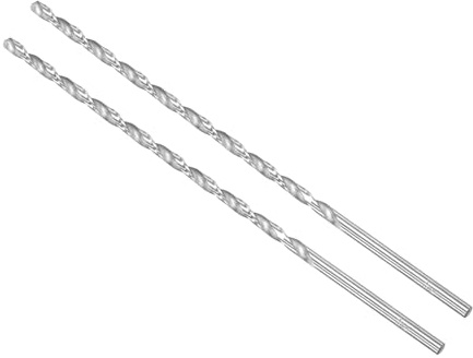 CoCud 2 Stück Hochgeschwindigkeitsstahl-Spiralbohrer Durchmesser 5,5 mm | Extra lange, gerader Spiralbohrer, Länge 250 mm, Für Metall Holz Kunststoff Aluminium
