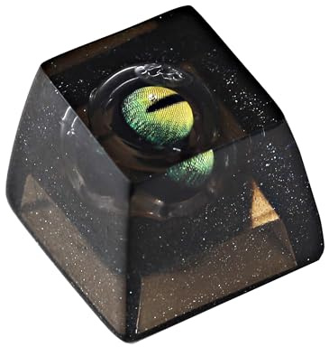 YMDK Novelty Artisan Keycap Resin Shine Through Evil Eye Keycaps for Cherry MX Mechanical Gaming Keyboard