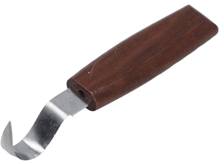 Wood Carving Tool, Flat Handle Curve Blade Spoon Making, 420 Stainless Steel Walnut Wood, Hand Projects