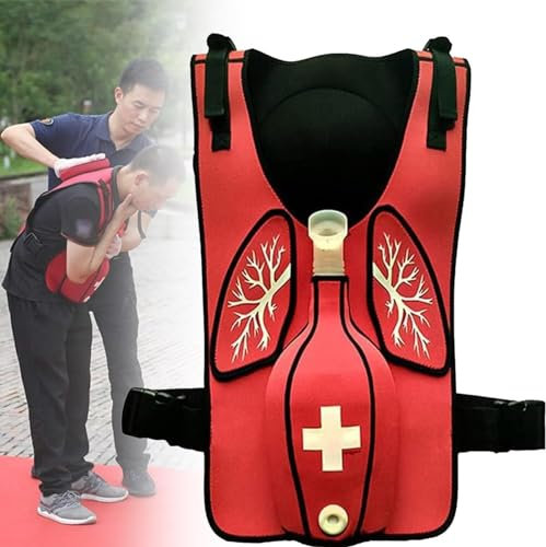 KREZMHLD Anti-Erstickungs-Trainingsweste, Simulations-Trainingsweste Für Atemwegsobstruktion, Mit Fremdkörperstopfen, Hohe Passform/einfaches Tragen, Verwendet Für Heimlich-Training