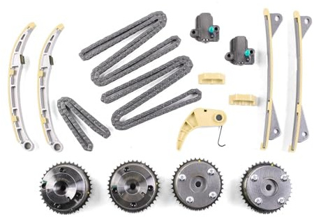 AUCERAMIC 16 pcs Engine Timing Chain Kit with VVT Gears Fit for Hyundai Azera Santa Fe Palisade Genesis G70/G80/G90 for Kia Cadenza K900 Sedona Sorento 2012-2022 3.3L 3.8L