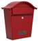 Assorted Collections Wall Mounted Post Box, Lockable Mailbox with 2 Keys, Weatherproof Galvanized Steel Letterbox, Easy to Install, 36x13x37cm (Red)