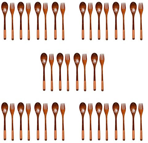 SRMAN 40 Stück 9 Japanese Set Küchen Geschirr Natur Besteck Abendessen Besteck Set