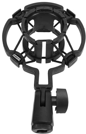 Microphone Shock Mount, ABS Mic Clip Hållare Mount Mikrofonhållare Anti Vibration Shock Mount med Elastisk Innerring för Inspelningsrum