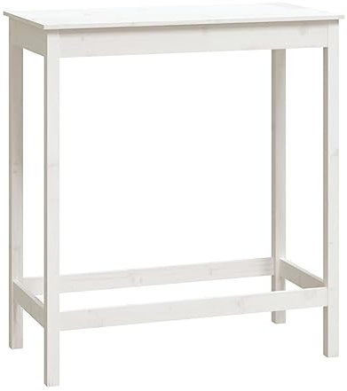 HETFTJN Dining Tables Esstische Couchtische Konsolentisch - Bartisch Weiß 100x50x110 cm Massivholz Kiefer für Konferenzraum Küche Campingplatz Party