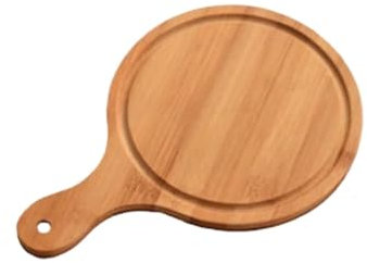 Pala Para Pizza Tabla redonda de madera for Pizza de 10/12 pulgadas, bandeja for hornear Pizza a mano, tabla de corte de piedra for Pizza, plato for hornear pasteles, herramientas, 1 ud. Para Horno(12