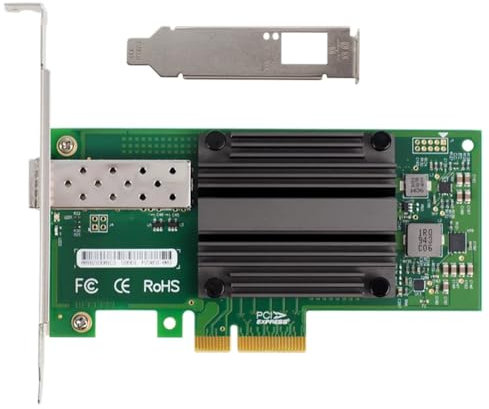 Cpolebev 82599-1SFP/X520-DA1/E10G41BTDA PCIE2.0 X4 10G Nic Tarjeta de Red de Servidor de Fibra Óptica de Puerto Único Chip 82599EN