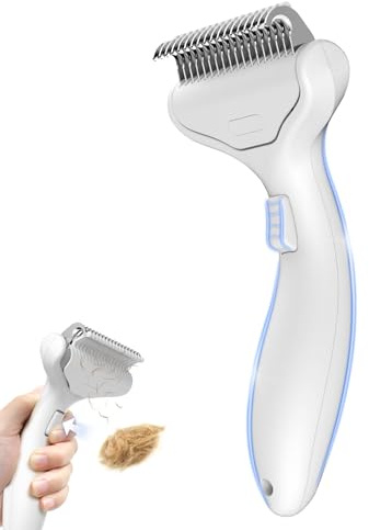 Undercoat Shedding Brush for Dogs & Cats – Professional Deshedding & Dematting Tool – Grooming Comb for Long Hair, German Shepherds & All Pets​