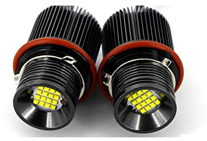 LED Faros Angel Eyes,Angel Eyes LED Marcador 2pcs 160W Ojos de ángulo blanco LED Bombilla de anillo de marcador Uso apto para E39 E53 X5 E60 E61 E63 E64 E65 E66 E83 X3 E87 Super Bright