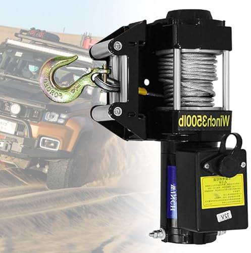 Cabrestante eléctrico resistente, resistente al agua de 3000 a 4000 libras, ideal para recuperación todoterreno, escape de arena, elevación de vehículos y rescate de emergencia