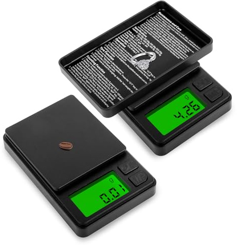 Feinwaage 0,01g/1000g, MXTIMWAN Taschenwaage 0,01g/500g, 2 Stück Klein Küchenwaage mit Tara, Zählfunktion, LCD Display, 7 Einheiten, Hochpräzise Milligramm-Waage für Schmuck, Kaffee