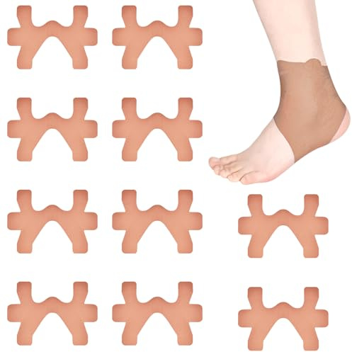 10 Stück Precut Kinesiotapes für Knöchel,Kinesiotapes Sprunggelenk,Vorgeschnitten Hautfreundlich mit Perfektem Trage Komfort,Wasserfestes Elastisches Physio Tape (Hautfarbe)