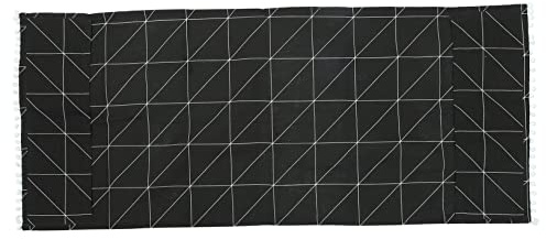 DIYEAH Housse De Protection Anti-poussière Pour Lave-linge Et Réfrigérateur, Taille Motif Carreau Noir, Matière Flexible Et Résistante, Poches De Rangement Latérales, Usage Toutes Saisons