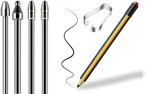 No Worn Out Titanium Alloy Metal Pencil Nibs Compatible for STAEDTLER Noris Digital Jumbo/Classic/Mini EMR Digital Pen Stylus, Premium Stylus Digital Pen Fine Tip, Smooth Ballpoint Nib