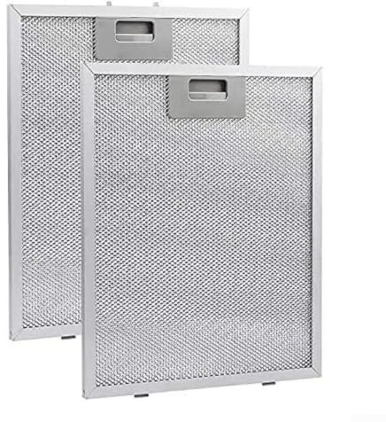 HEIBTENY 2 PCS Stainless Steel Range Hood Grease Filter 250 x 310 mm for Most Cooker Hood Vents, 5-Layer Metal Mesh for Effective Oil Capture and Improved Kitchen Air Circulation(2PCS)