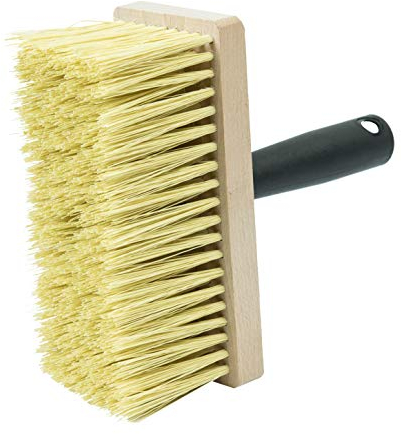 Connex Deckenbürste 17 x 7 cm - Aus Kunststoff-Borsten - Schwarzer Griff mit praktischem Eimerhalter - Zum Grundieren & Tapezieren / Quast / Malerbürste für Kleister / Tapezierzubehör / COX781598