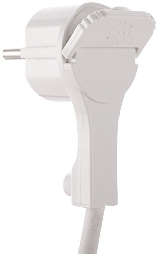 Electraline 71065 Schukostecker, extra flach, Weiß