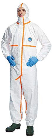 Tyvek D15172668 800 J Model CHA5 Hooded Coverall, XX-Large, White