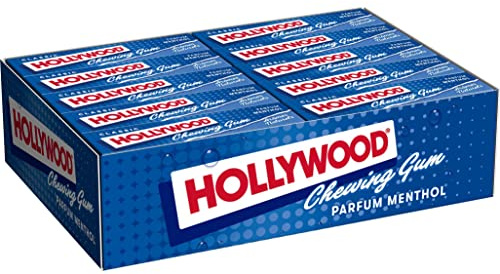 Hollywood Chewing Gum Classic - Parfum Menthol - Arômes Naturels - Lot de 20 paquets de 11 tablettes (31 g)