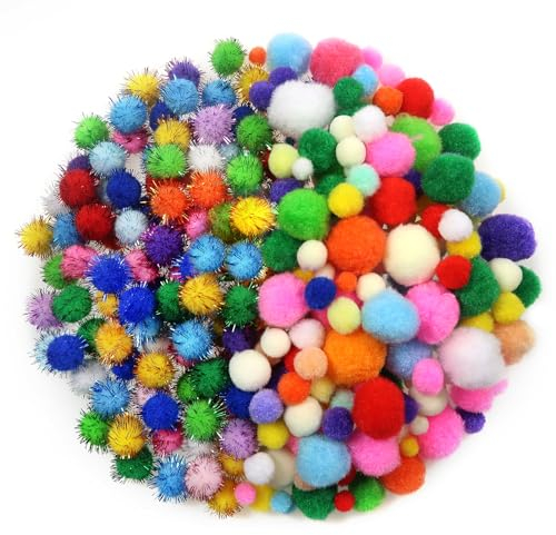 TOAOB 1000 Stück Bunte Pompons 1-3 cm zum Basteln Filzkugeln Multicolored Flauschigen Bälle DIY Kreative Handwerk für Partydekoration
