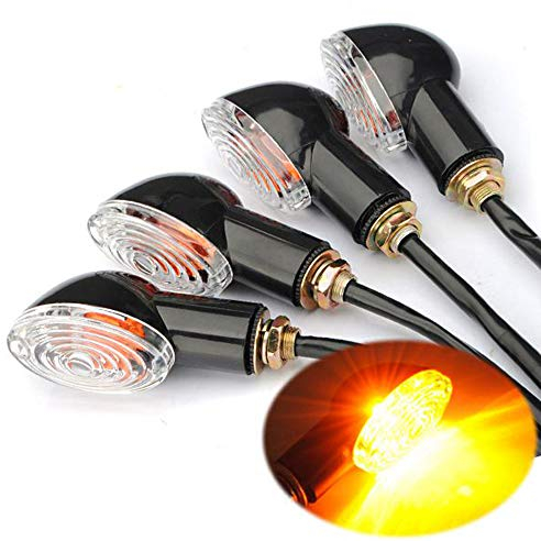 SFONIA 4pcs Motorrad Blinker Licht 12V Blinkerleuchten Motorrad Blinker Licht Wasserdicht Universal Scooter Quad Cruiser Off Road