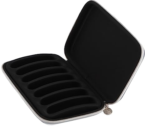 Mundharmonika -Tasche, PU Leder Black Harmonica Reißverschluss Tragetasche Aufbewahrung für 7 Harmonicas Musikinstrumentenzubehör