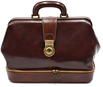 Leder Doktortaschen - D&D0208 - Made in Italy (Braun)