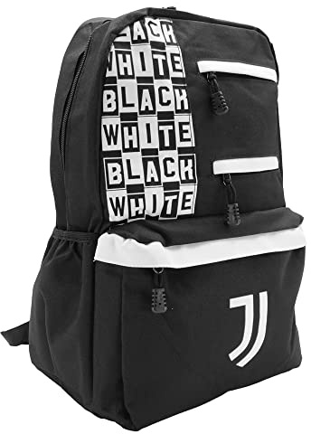 JUVENTUS Zaino Tessuto con stampa Black and White Prodotto Ufficiale 133069, L