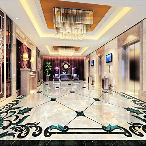 GIOBEL Papel pintado mural mármol encaje geométrico decoración del hogar 3d baldosa del suelo pegatina dormitorio baño PVC auto-pegado pintura