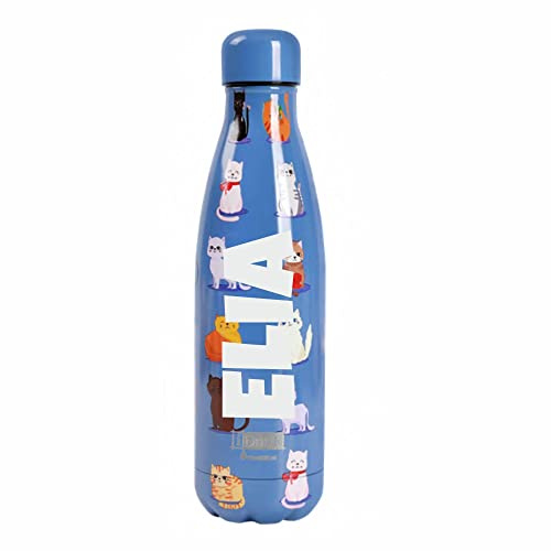 I-Drink Gourde 500 ml Thermique Acier Bottles Modèles Nature Animaux Animaux IDRINK INCISION INCLUS (500 ml) - Personnalisation avec texte de votre choix