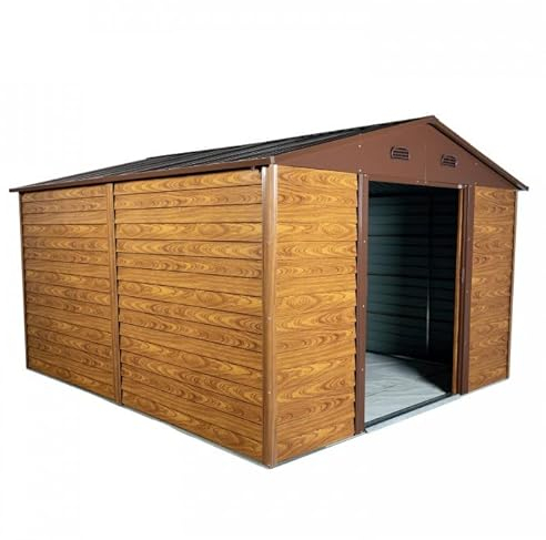 Grindi - Gerätehaus Metall Arbor V - Gartenhütte - Gartenhaus - Geräteschuppen 366x321x220 cm Schiebetür - Garten Schrank - Fahrradgarage - Shelter - Gartengerätehaus - Tiny House -
