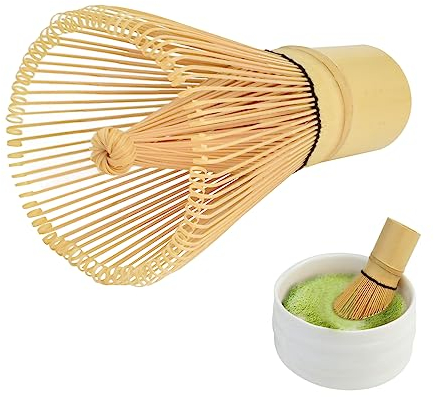 Natural Bamboo Matcha Whisk - Traditional Japanese Tea Whisk for Green Tea Ceremony & Matcha Powder