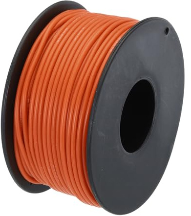 QUARKZMAN 24AWG Kabel Elektrischer Draht 0,21 mm² Verzinntes Kupferkabel 30 Meter, Stromkabel Hohe Temperatur Leitung Erdkabel Litzenkabel Elektro Klingeldraht für Kfz Kabelkanal, Orange