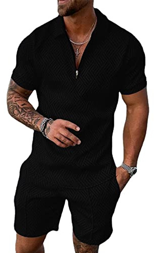 Fastkoala Homme Ensemble Sets Ete Tenues Survêtement Costumes Plage Vacances 2 Pcs