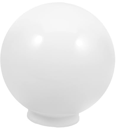 HOLIDYOYO Paralume Sferico Acrilico Bianco per Lampade da Esterno Copertura Lampione Rotonda Attacco Facile da Installare e Decorativo per e Patii
