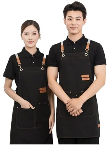 Luxylei Schürze, 2 Stück, Gewaschenes Segeltuch, Verstellbar, Wasserdicht, Lätzchen, Unisex, Kochschürzen, Arbeitsschürzen Für Itchen Restaurant, Kaffeehaus, Bistro