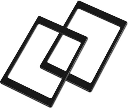 PEUTIER 2pcs SSD Spacer Adapters, (0.27 to 0.37in) 7mm to 9.5mm SSD Frame Spacer Solid State Drive Bay Optical SSD Mounting Bracket Thickened Spacer for Laptop Computers, Black