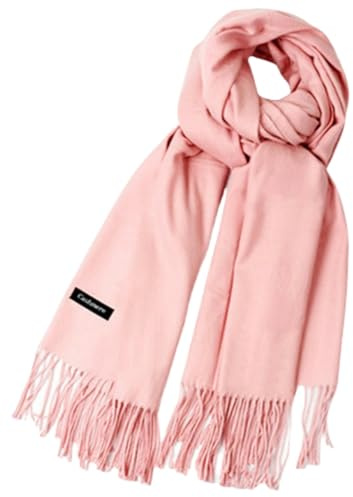 QDLTGBD Schal Damenschal Kaschmirschal Geeignet Für Abendkleid Reisebüro Winter Kaschmir Textur Großer Schal-pink-a