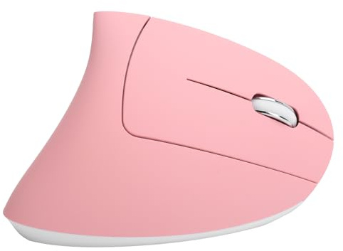 Mouse per Tunnel Carpale Mano Destra, Mouse Verticale USB Wireless 2.4G Mouse Ergonomico Gioco da Ufficio Accessori per Computer Ricaricabili H1 (Topo rosa verticale H1)