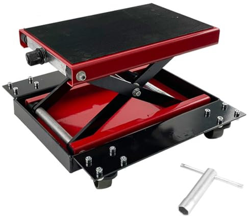 XUHONGYA Sollevatore A Forbice con capacità di 1.100 Libbre Cric for Moto Sollevatore for Moto con Ampia Piattaforma Sollevatore A Forbice for Riparazione E Manutenzione Cavalletto Centrale