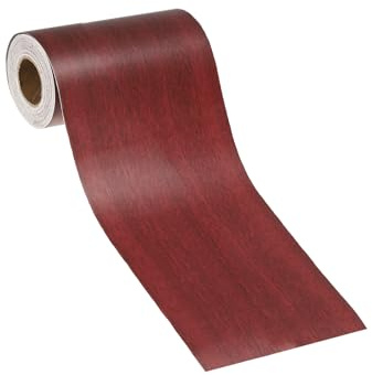 PATIKIL 80mmx10m Klebefolie Holzoptik Bordüre Selbstklebend Reparatur Klebeband Holzoptik Klebetapete, Nussbaum Holzfolie Selbstklebend Möbelfolie Holzoptik Tapete für Böden Tisch Wand