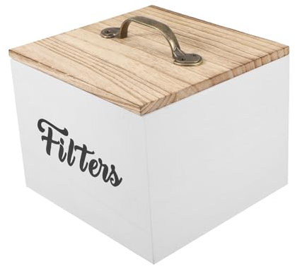 KITANDOVE Vorratsbehälter mit Deckel Küchen-Organizer aus Holz für Tee Süßigkeiten und Heimdekoration