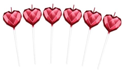 ABOOFAN Set Di Candele A Forma Di Cuore Candele Per Torta Design Unico Decorazioni Per Torte Nuziali Articoli Per Feste Per La Celebrazione