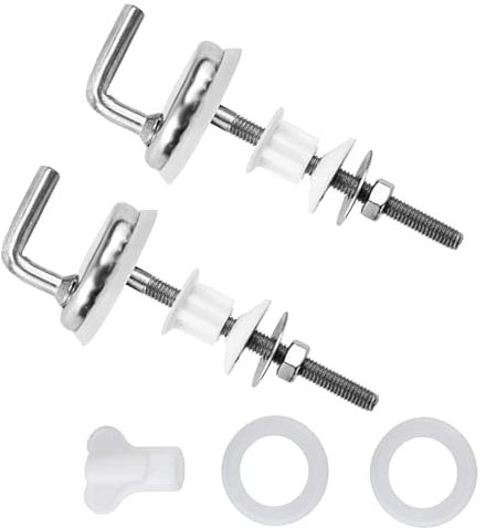 2 Pcs Toilet Seat Fittings – Heavy-Duty Toilet Seat Hinges, Universal Fit for Most Toilet Seats – Durable, Easy Installation, Corrosion-Resistant