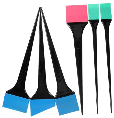 Vaguelly Cepillo Aplicador De Tinte Cabello 6 Piezas Kit Silicona Duradero Uso Profesional y Doméstico Salón y Hogar Teñir Fácil y Rápido