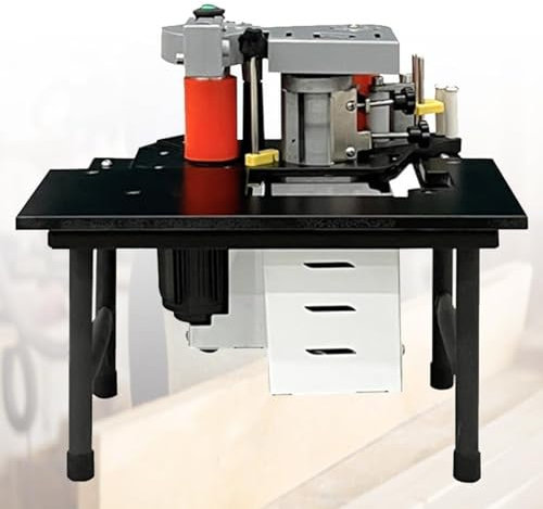 YMAOMAO Encoladora de Cantos para carpintería, encoladora de Cantos de PVC de Doble Cara, Altura de 7-60 mm, con Control de Temperatura.,Black