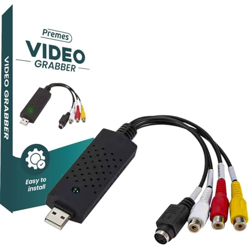 Innovaland USB-Video-Grabber – Videoaufnahmekarte für Windows 2000/XP/Vista/7/10 – Videorekorder und VHS-Player – Digitalisiert Camcorder- und DVD-Aufnahmen – VHS-zu-Digital-Konverter