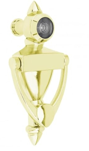 Lamador Puerta Exterior Aldaba De Puerta Aleación Zinc 5 Pulgadas For Puertas Madera O Acero 1,38 A,97 Grosor, Con Mirilla Alta Definición 180 Grados