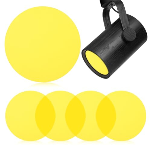 Homoyoyo Colored Transparency Sheets 3.94 Inch Light Diffuser Film Warm Light Correction Self-Adhesive Gel Filters for Led Lamps Home Decor Bedroom Living Room Photo Studio Lighting